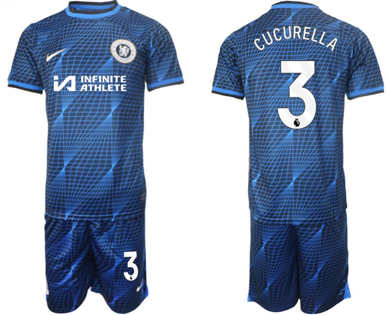 Men 2023-2024 Club Chelsea away blue #3 Soccer Jersey->->Soccer Club Jersey